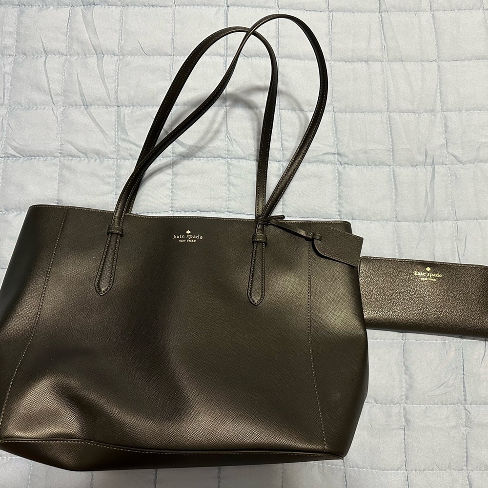Kate Spade Dark Brown Leather Tote